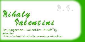 mihaly valentini business card